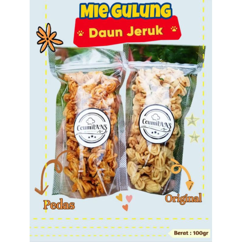 

100gr - Mie gulung daun jeruk virall Ceumilans stik gu tulung mie jadul