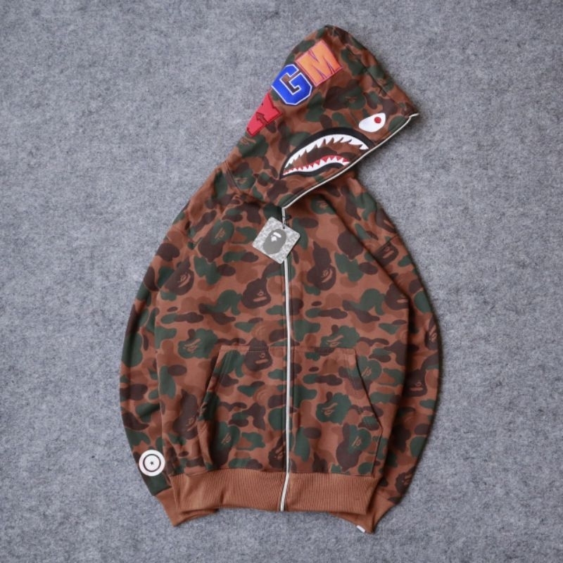HOODIE ZIPPER BAPE CAMO