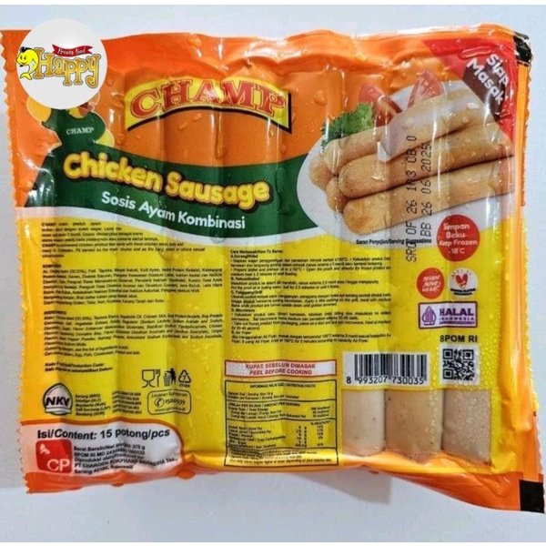 

Champ sosis ayam isi 15 pcs uk 375 gram