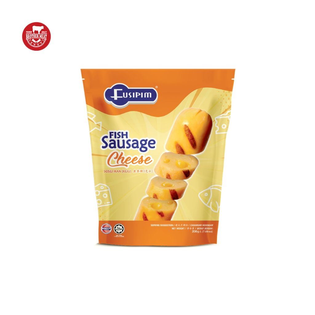 

Fusipim Fish Sausage Cheese 200gr, Sosis Ikan - Brothermeatshop