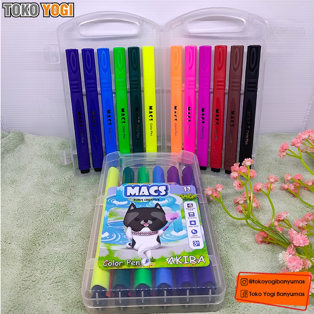 

MACS COLOUR PEN GRIP SEGITIGA - PEN WARNA SET 12 WARNA