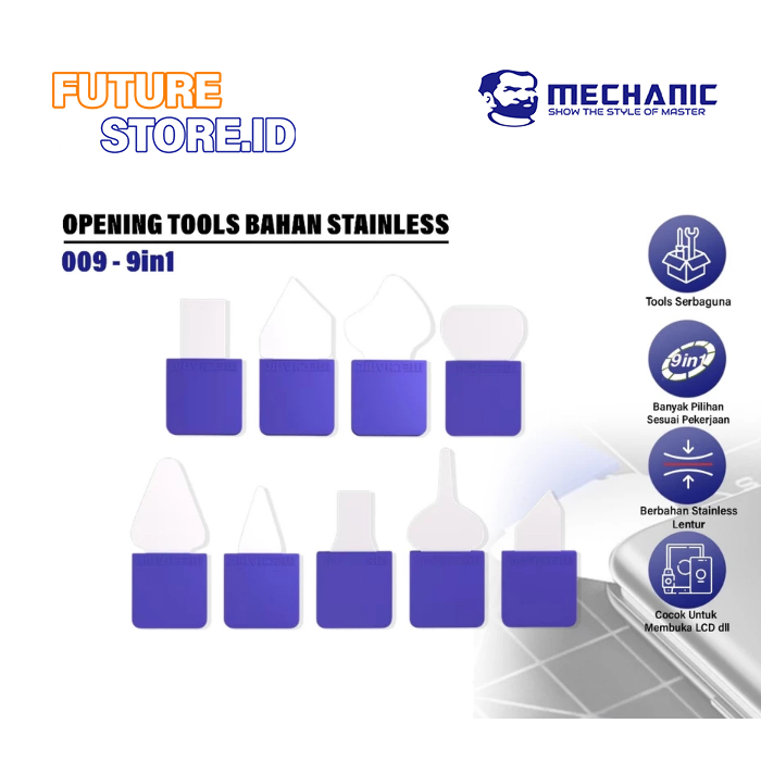 Opening Tools  Mechanic 009 9in1 Original - Alat Bantu Buka LCD Backdoor Battery - Tools Teknisi Han