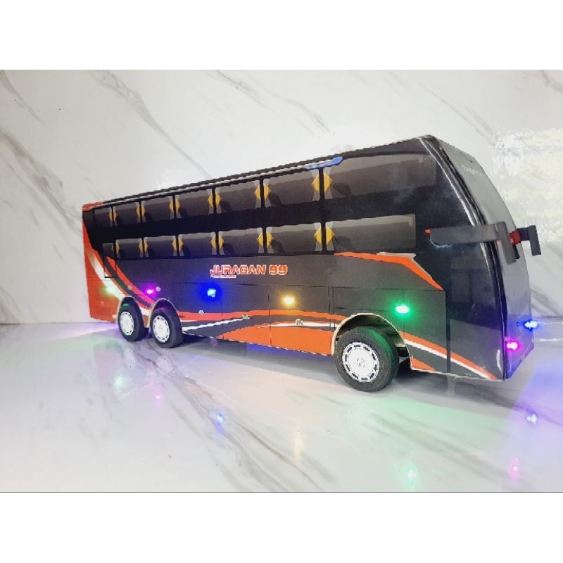Miniatur Bus Juragan 99 jetbus 5 Double decker volvo B11R