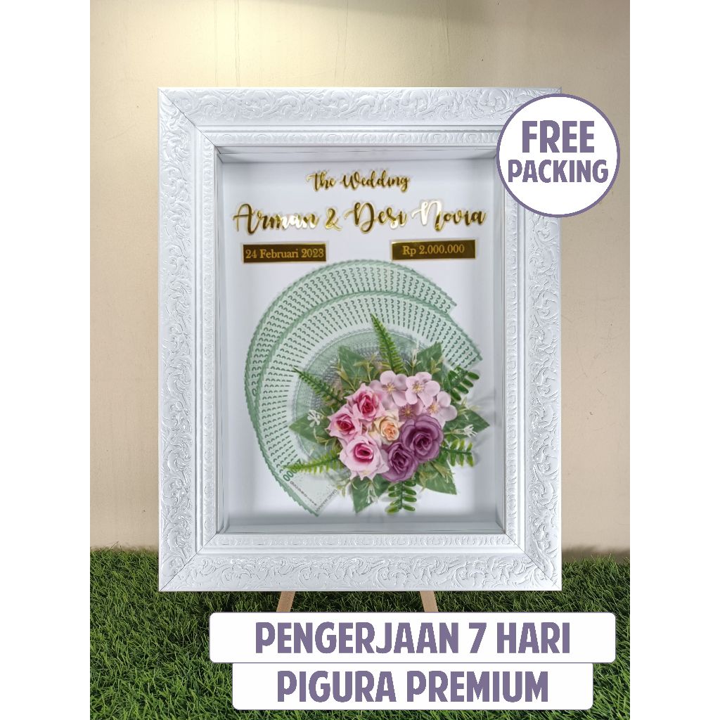 Pre Order Mahar Pigura Akrilik 38cm x 48cm KODE 3040PAK1 / Mahar Pigora Rustic / Mahar Pigura Custom