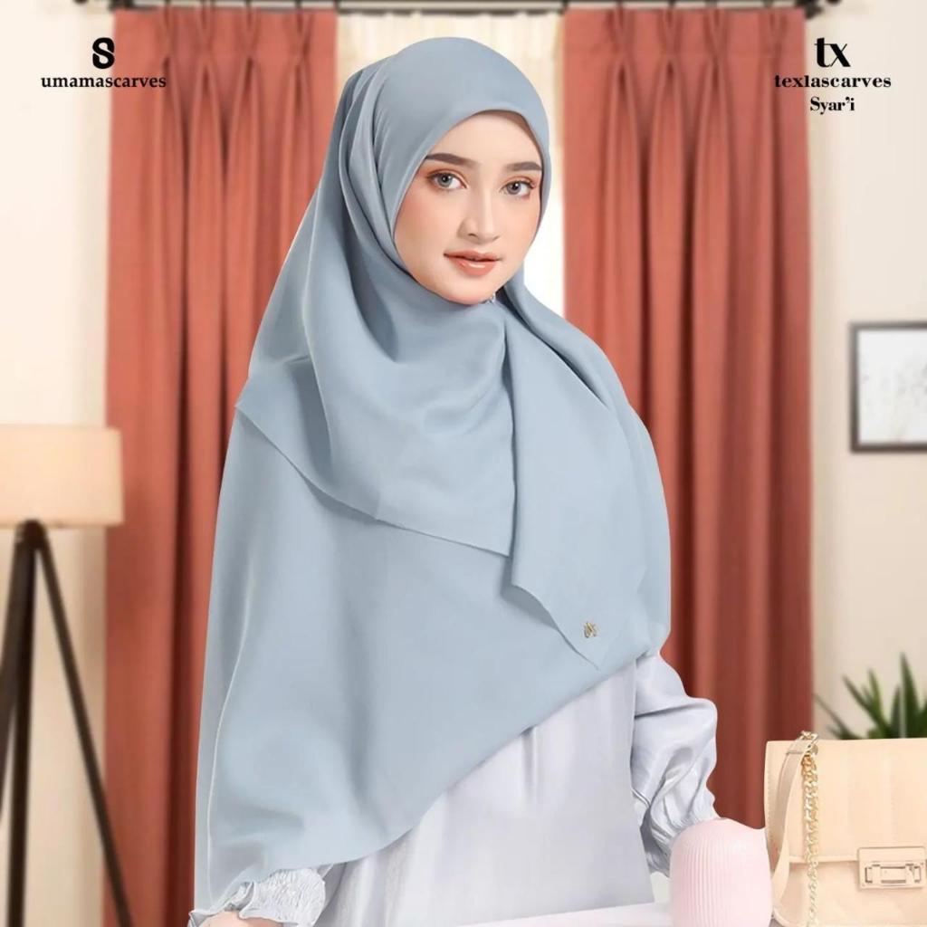Jilbab Segi Empat Jumbo Umamascarves Syar'i Plus Broch Texlascarves Lux Box TX Voal Premium