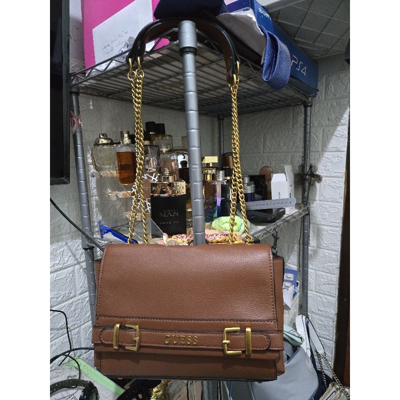 Tas Gu**ss rantai Kulit Coklat PRELOVED