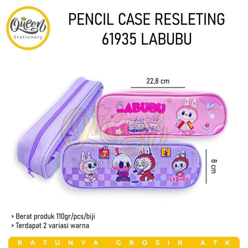 

1 PCS PENCIL CASE RESLETING 61935 LABUBU / TEMPAT PENSIL LUCU / PENSIL CASE