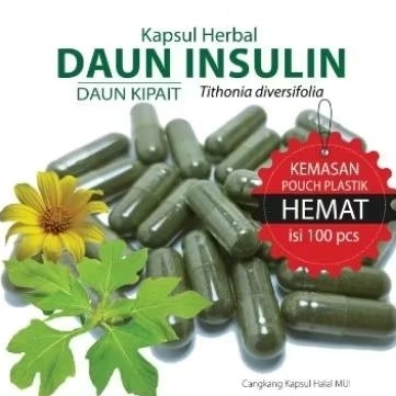 

100 kapsul daun insulin asli herbal alami