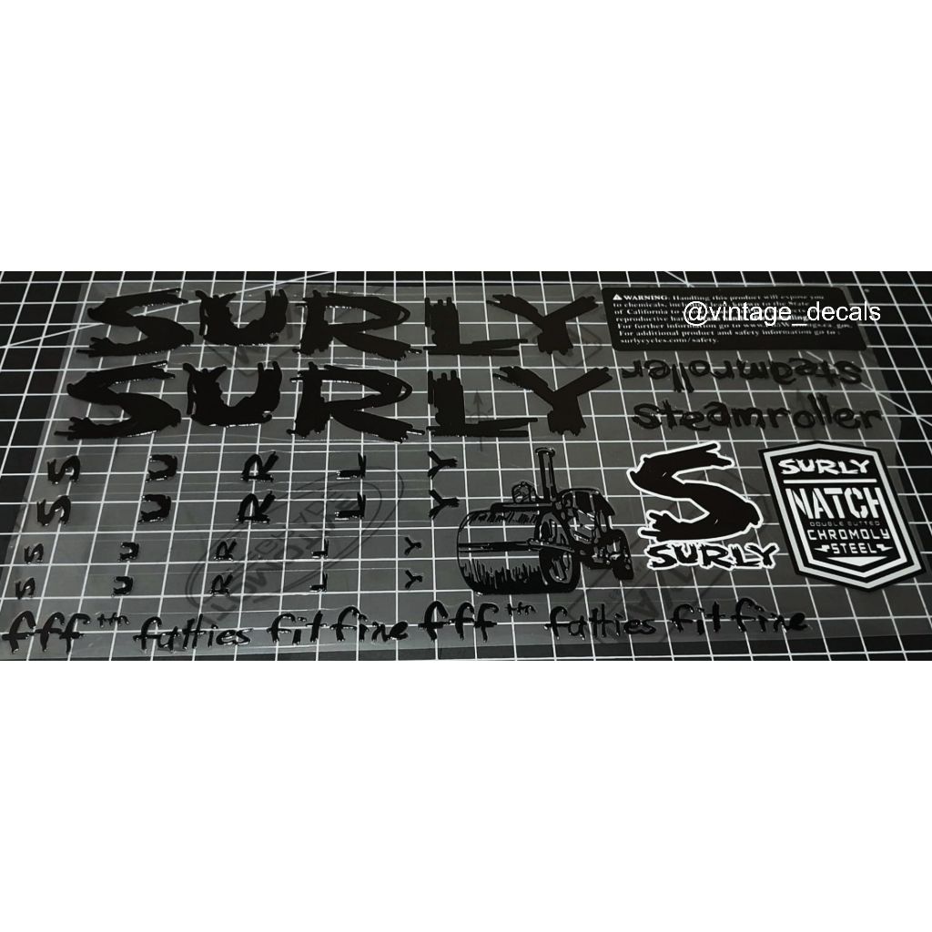 decals replacement for SURLY Steamroller