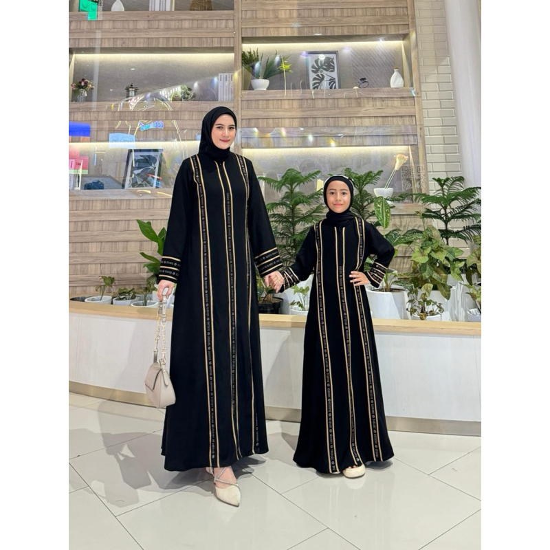ABAYA MOM KIDS,ABAYA IBU DAN ANAK,ABAYA HITAM COUPLE