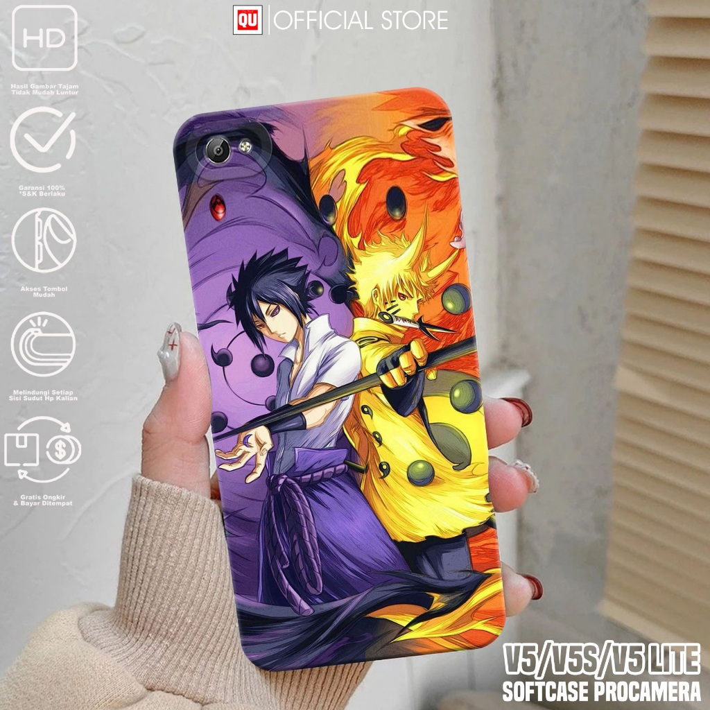 Case Hp VIVO V5 / V5S / V5 LITE - Softcase Hp VIVO V5S / V5 / V5 LITE Motif Anime NRT - Casing Hp VI