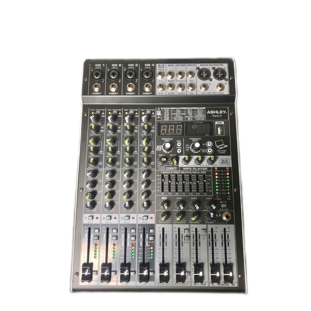 Mixer Audio Ashley 6 Channel Ashley Party 6 Original