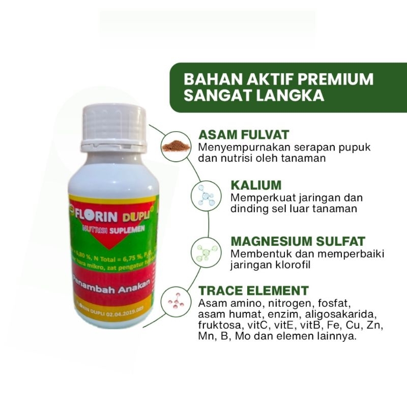 Florin Dupli Nutrisi Pertumbuhan Awal Tanaman