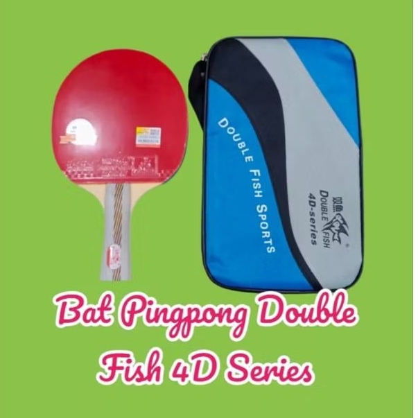 Bat Pingpong / Bat Tenis Meja Double Fish 4D Cover