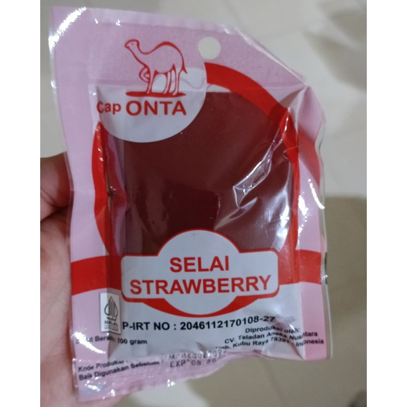 

Onta selai strawberry 100gr / stroberi