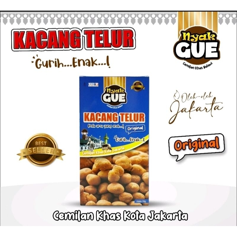 

Kacang Telur Spesial Oleh-Oleh Jakarta Nyak Gue Khas Betawi 70g