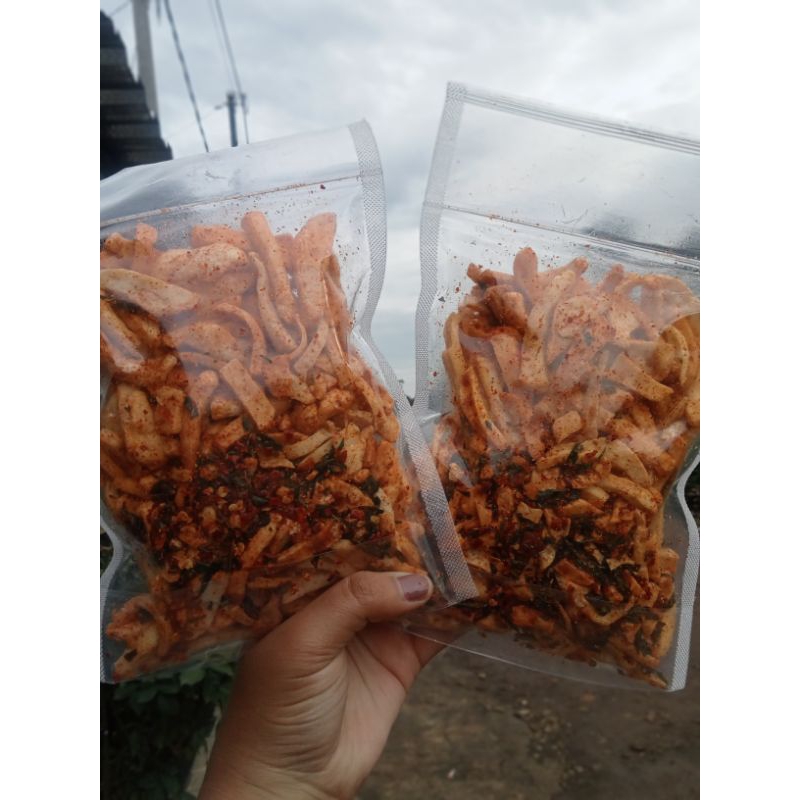 

Keripik basreng pedas daunjeruk