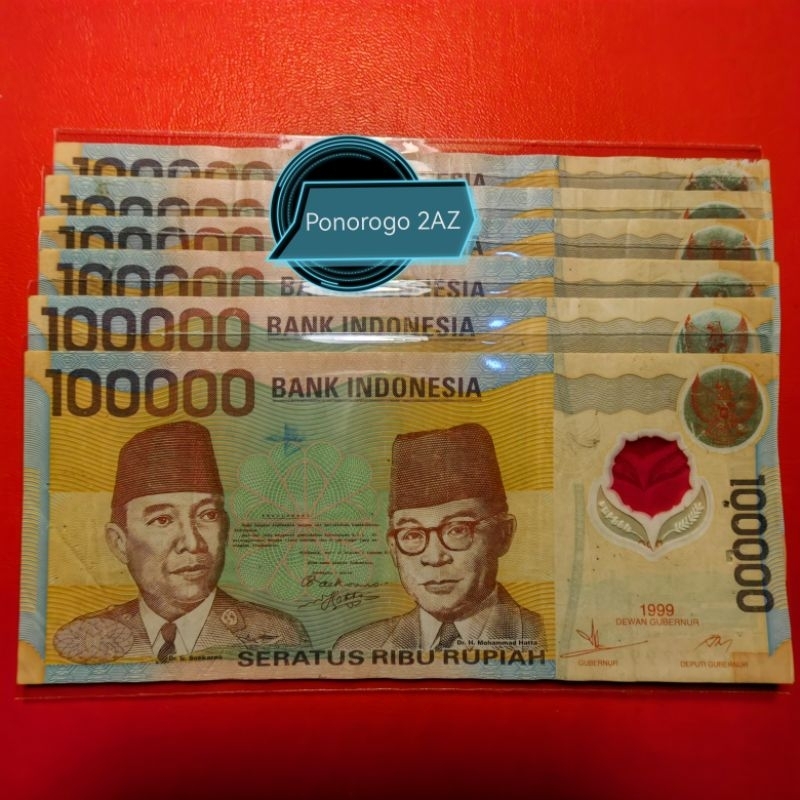 100000 rupiah polymer suharto ASLI sesuai foto tidak sobek