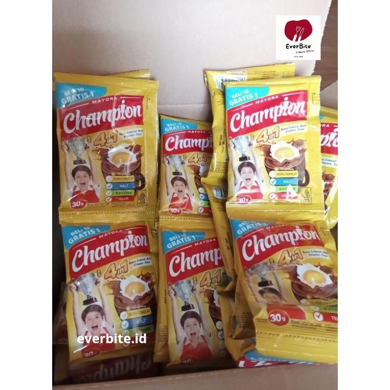 

Energen Champion 1 RENCENG / 10 SACHET Minuman Cokelat Mayora Champion 1 Renceng