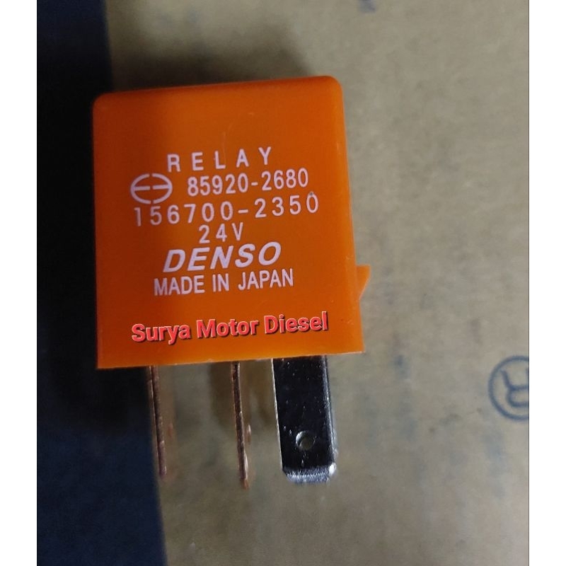 RELAY ORANGE KAKI 5 LAMPU 24V DENSO 85920-2680 JAPAN