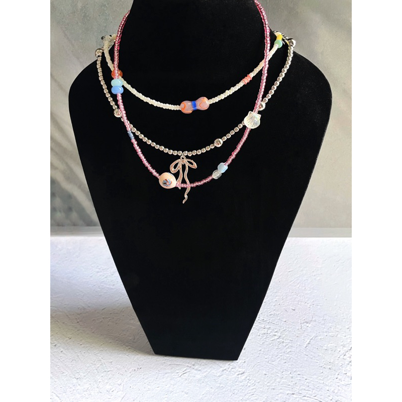 kalung manik premium dengan glass beads wcraft.id