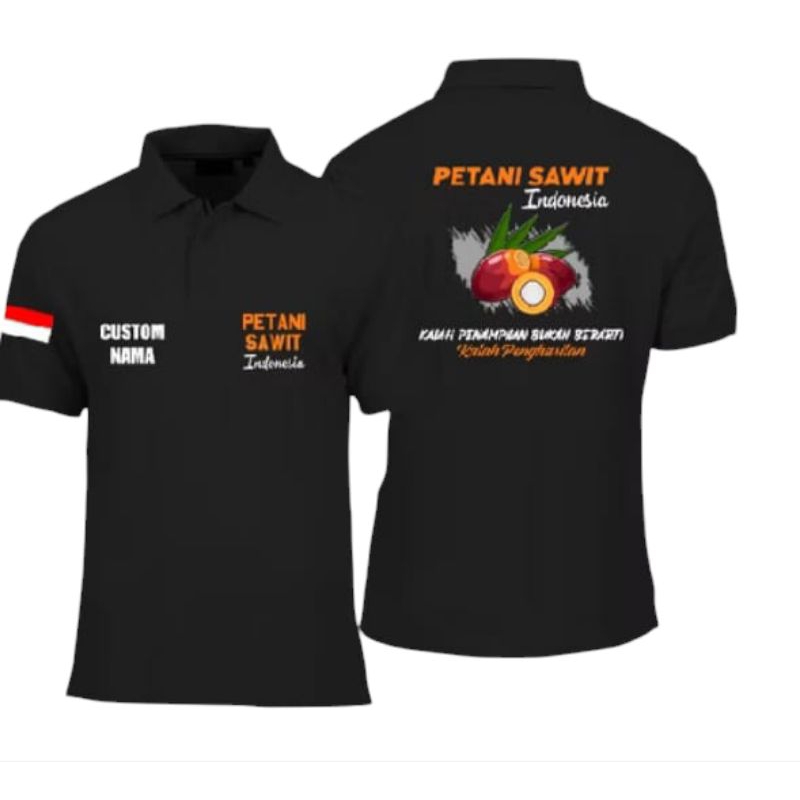 Kaos Polo T-Shirt Petani sawit Free nama-Dtf SAWIT/kaos kerah/kaos pria wanita/kaos castem/kaos regu