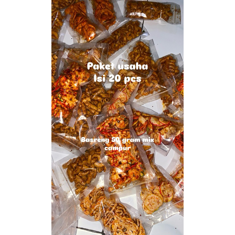 

paket ushaa basreng daun jeruk mix campur