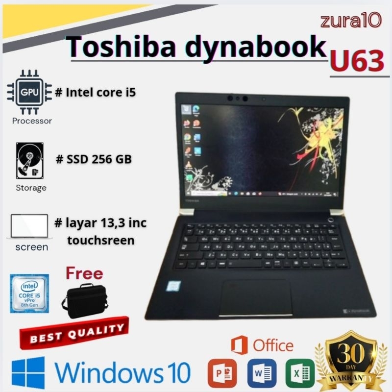 Toshiba dynabook U63 i5 gen 8||ram 16 GB||SSD 256 GB ( touchscreen)