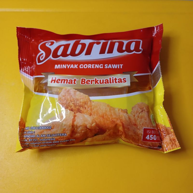 

Minyak Goreng Sawit 450 ml Cap Sabrina Minyak Goreng 450ml Minyak bantal 900 ml