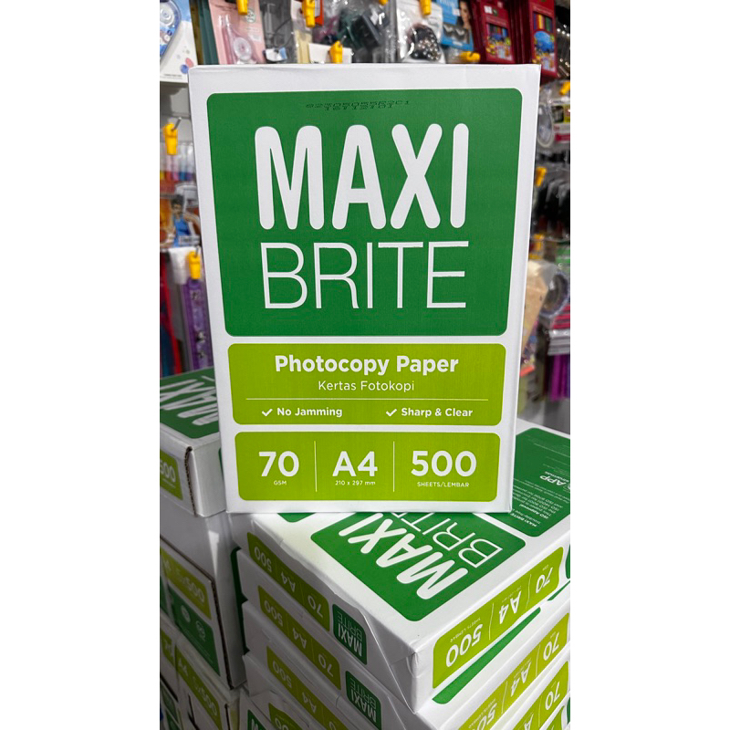 

Kertas HVS Maxi Brite Photocopy Paper Kertas Fotokopi A4 70 gr isi 500 lembar
