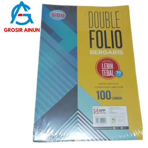 

GROSIR SIDU - Kertas Double Folio Bergaris 100 Lembar