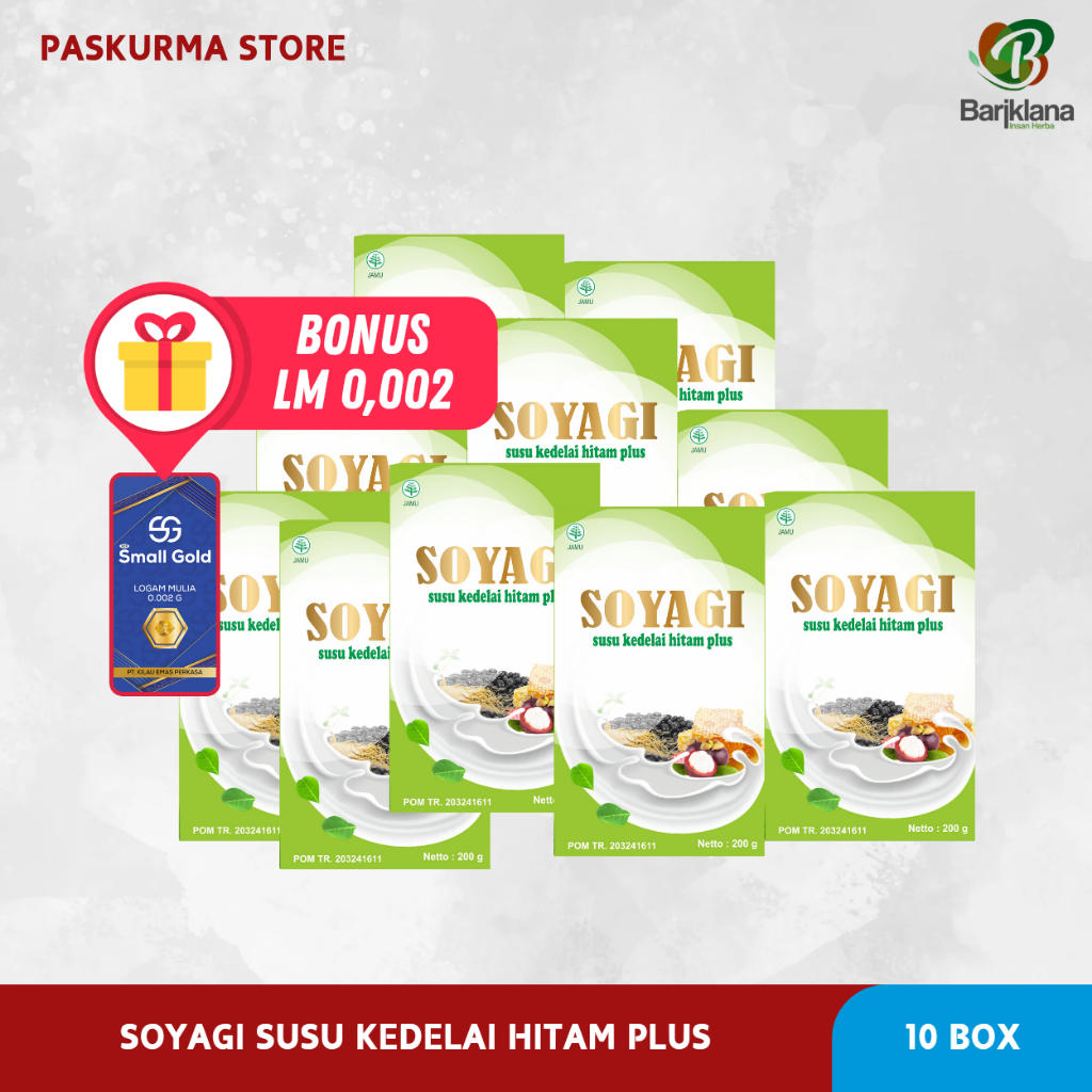 

PAKET HEMAT 10 BOX SOYAGI – ( HARGA GROSIR ) SUSU KEDELAI HITAM PLUS HERBAL