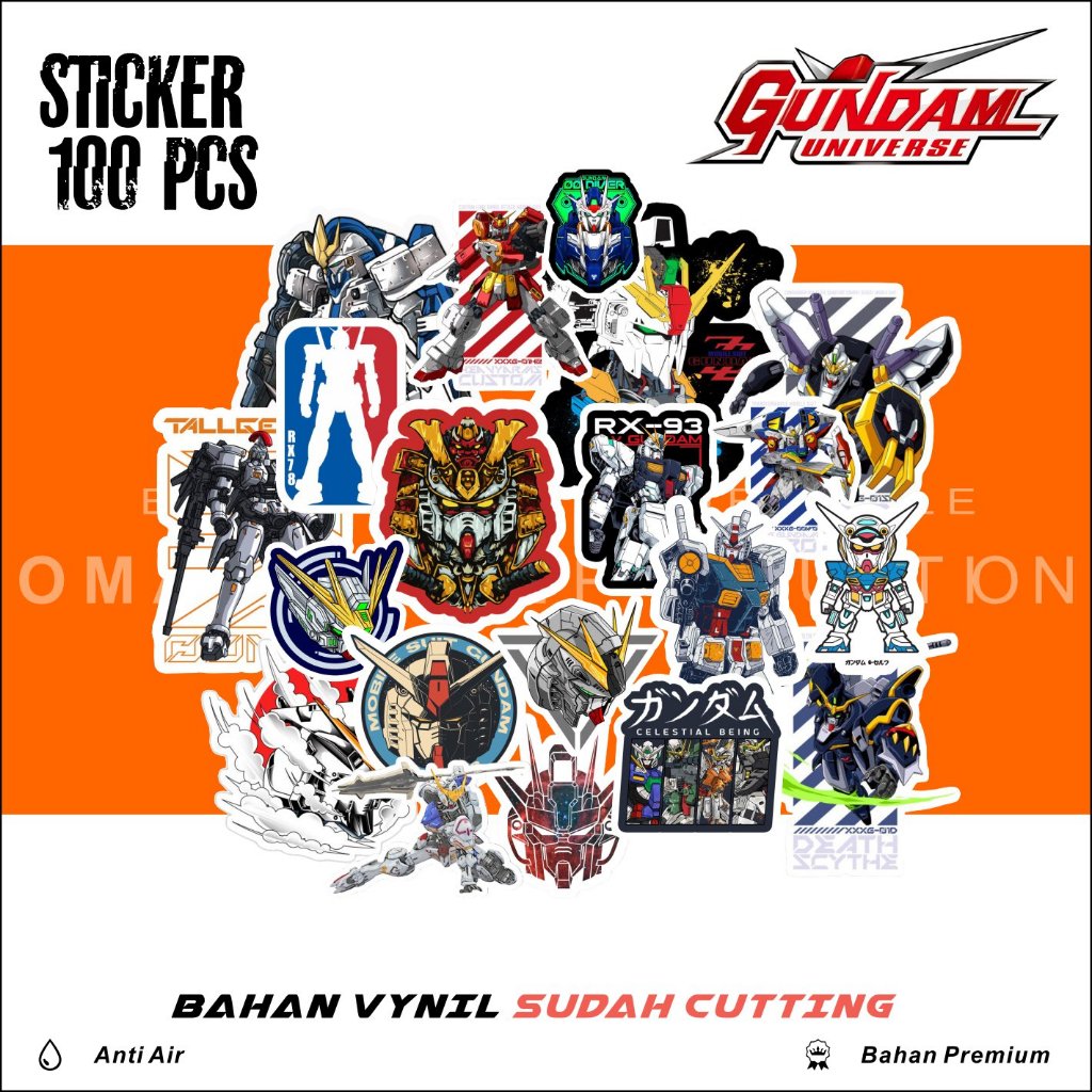 

stiker pack gundam mobile suit robot aesthetic isi 30 pcs anti air untuk laptop case hp helm