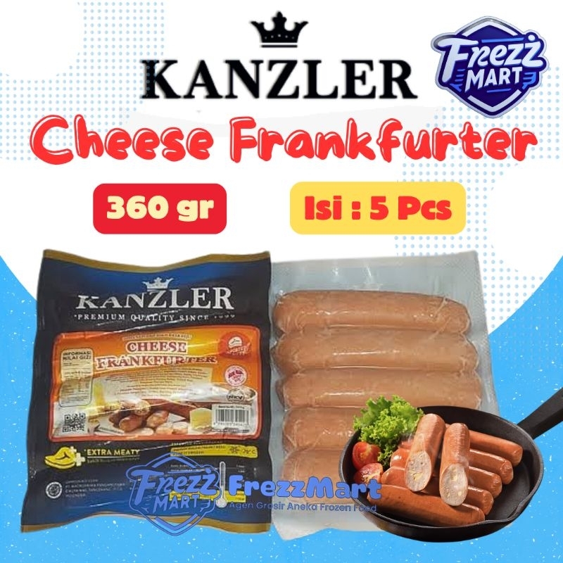 

Kanzler Cheese Frankfurter 360gr Sosis Bakar Keju 360 Gram Premium Sausage