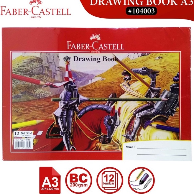 

Bonus Bubble BUKU GAMBAR A3 FABER CASTELL DRAWING BOOK KERTAS LUKIS TEBAL 2 GSM