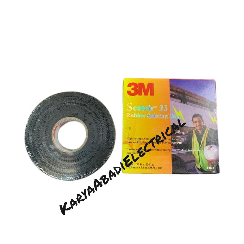 Isolasi Tarik 3M Scotch23 Isolasi Listrik Tahan Air/Rubber Splicing Tape Panjang 9mtr Original Kuali