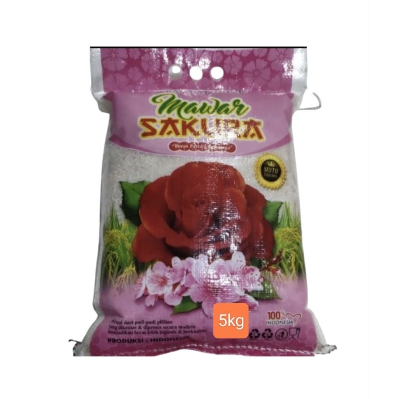 

Beras 5kg sakura / BERAS MAWAR SAKURA 5kg