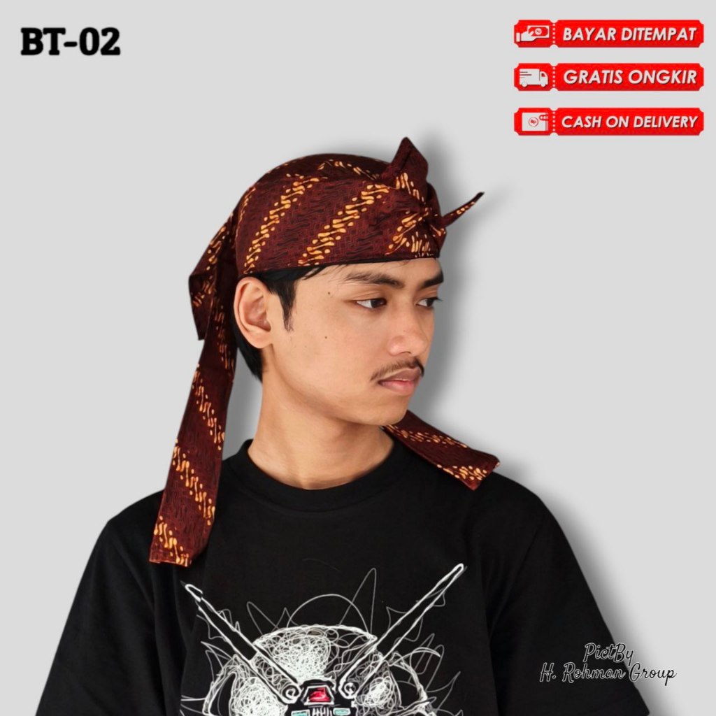 Blangkon Udeng Batik Iket Jawa bali Totopong Sunda Motif Batik Ikat Kepala laki laki Dewasa