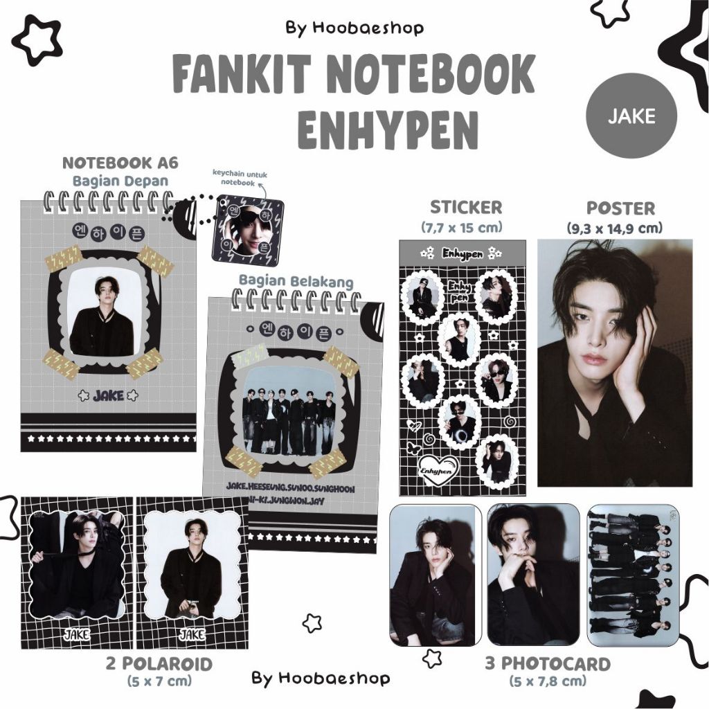 

[PACKING PAKAI BOX] FANKIT NOTEBOOK - ENHYPEN - BLACK OR II PAKET HEMAT ENHYPEN
