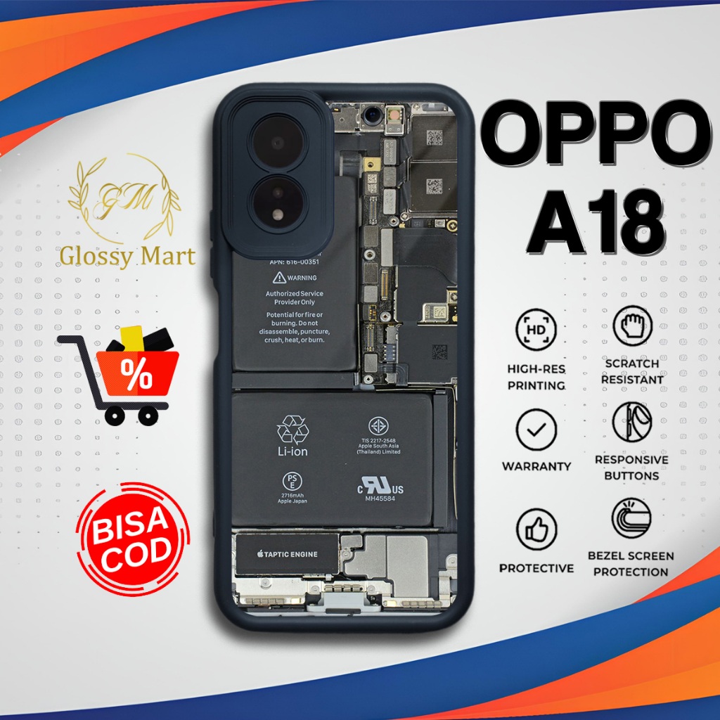 Case Oppo A18 Terbaru [Mesin Hp] Case Hp Hardcase Softcase Premium Glossy Casing Oppo A18