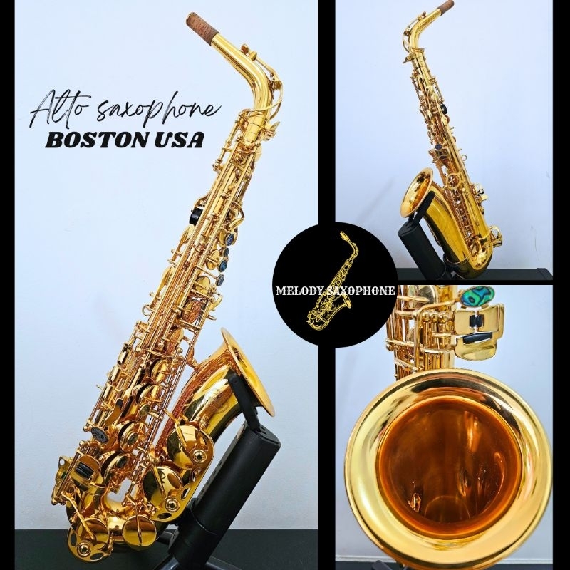 alto saxophone boston usa gold