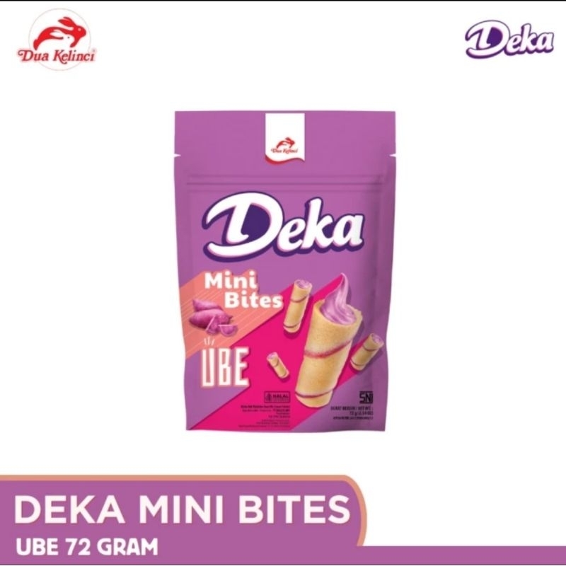 

Wafer Deka Bites rasa Ube kemasan 72Gram