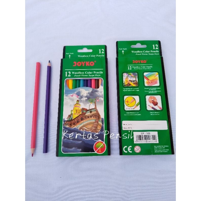 

Joyko Pensil Warna Tanpa Kayu / Woodless Colour Pencils 1 Pack 12pcs / CP-103