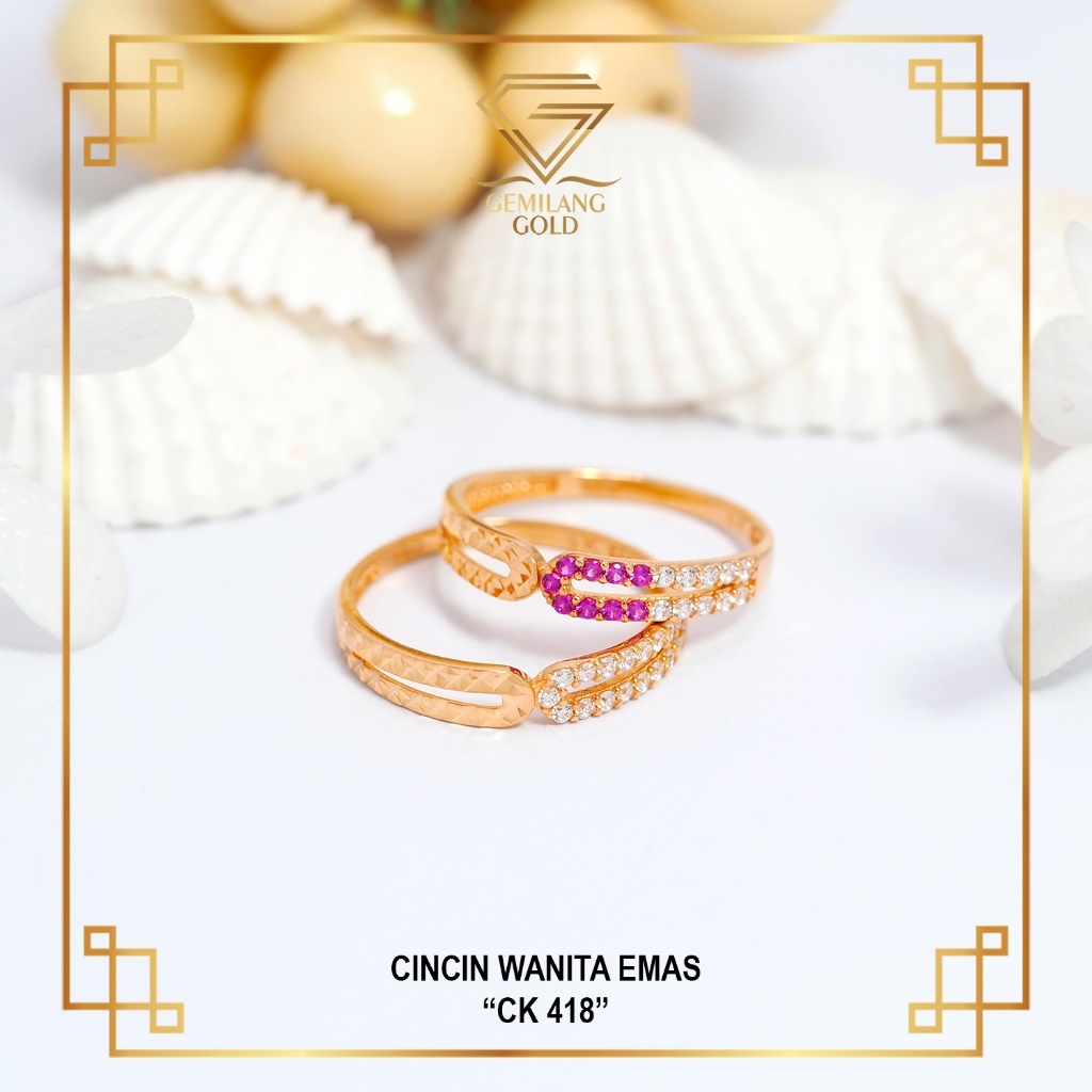 CINCIN EMAS KADAR 6K & 8K CINCIN FASHION EMAS KODE CK 418