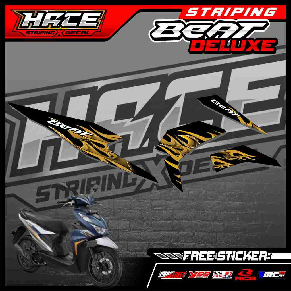 779 STRIPING STICKER BEAT DELUXE - STRIPING STICKER BEAT DELUXE MOTIF API PREMIUM