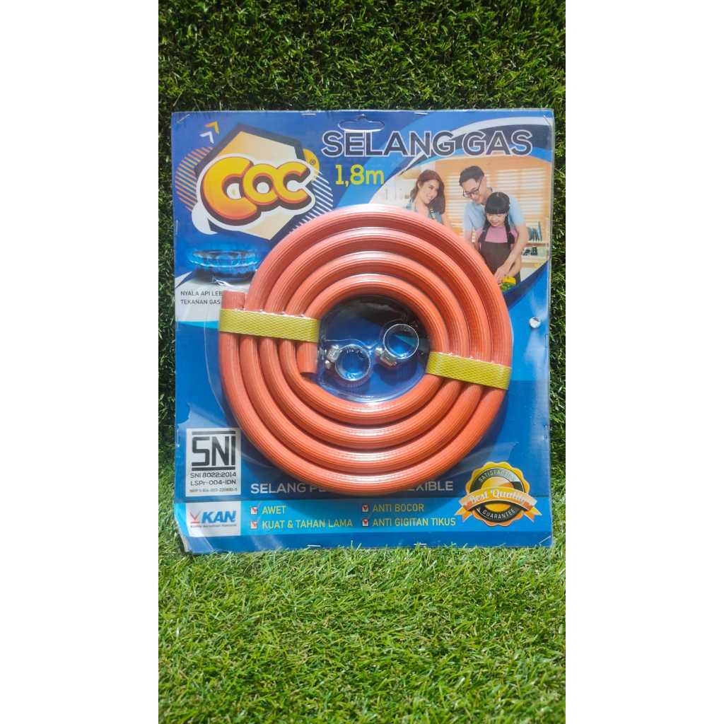 Selang  Flexibel COC Kompor Gas LPG 3 Lapis Original SNI Panjang 1,8 Meter