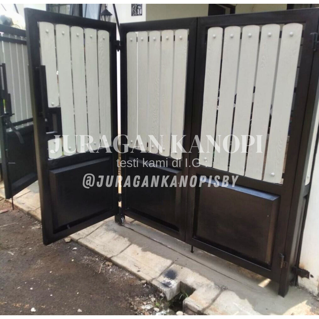 Pintu pagar rumah minimalis terpasang surabaya