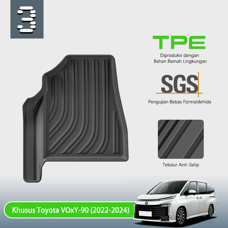 Khusus Toyota VOXY-90 (2022-2024) Karpet Mobil alas kaki karet mobil bagasi bagian belakang alas mob