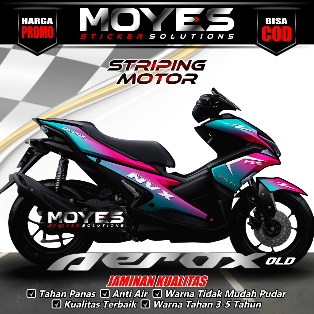 Striping Aerox 155 Old - Decal Aerox 155 Old - Stiker Aerox 155 Old Bunglon