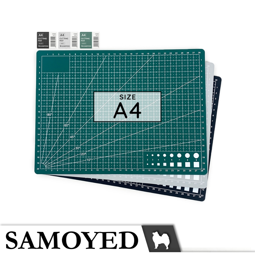 

Alas Potong / Double-Sided Cutting Mat / Pad / Board A4 Samoyed CTMT-Y-A4